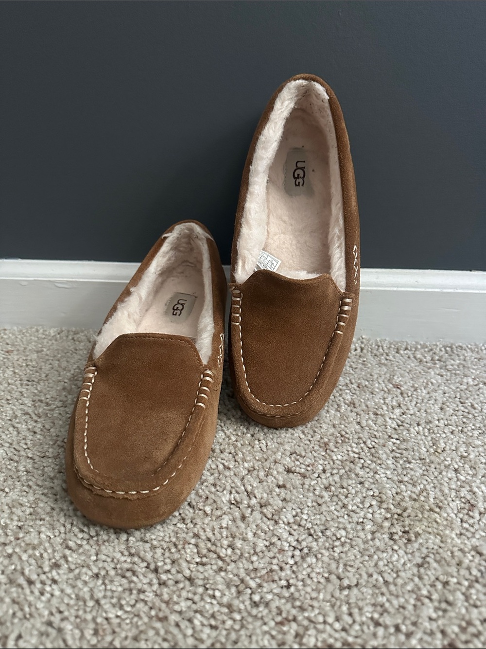 UGG Women's Chestnut Suede Moccasin Slippers